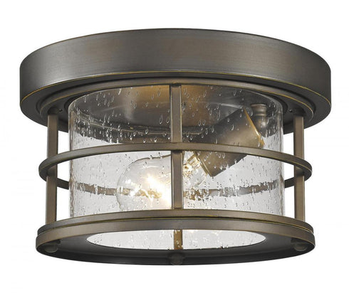 Z-Lite Exterior Additions 1 Light Outdoor Flush Mount in Black Finish Model: 555F-BK