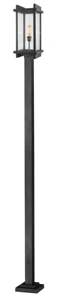 Z-Lite Fallow 1 Light Outdoor Post Mounted Fixture in Black Finish Model: 565PHBS-536P-BK