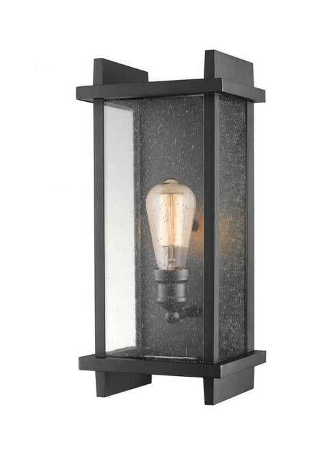 Z-Lite Fallow 1 Light Outdoor Wall Light in Black Finish Model: 565M-BK