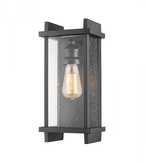 Z-Lite Fallow 1 Light Outdoor Wall Light in Black Finish Model: 565S-BK