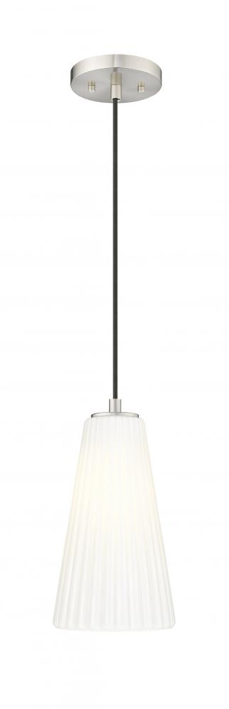 Z-Lite Farrell 1 Light Pendant in Brushed Nickel Finish Model: 3043P6-BN