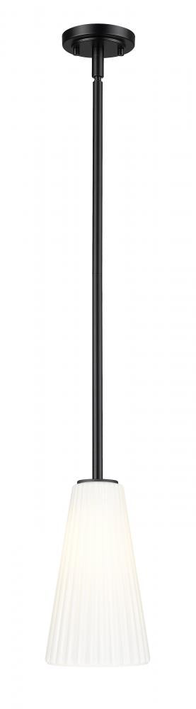 Z-Lite Farrell 1 Light Pendant in Brushed Nickel Finish Model: 3043P6-ROD-BN