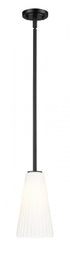 Z-Lite Farrell 1 Light Pendant in Brushed Nickel Finish Model: 3043P6-ROD-BN