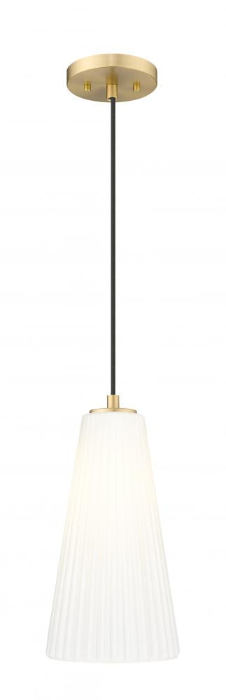 Z-Lite Farrell 1 Light Pendant in Brushed Nickel Finish Model: 3043P7-BN