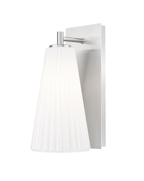 Z-Lite Farrell 1 Light Wall Sconce in Brushed Nickel Finish Model: 3043-1SS-BN