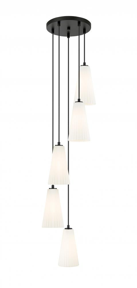 Z-Lite Farrell 5 Light Chandelier in Brushed Nickel Finish Model: 3043P6-5R-BN