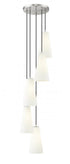 Z-Lite Farrell 5 Light Chandelier in Brushed Nickel Finish Model: 3043P7-5R-BN