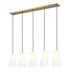 Z-Lite Farrell 5 Light Linear Chandelier in Brushed Nickel Finish Model: 3043P6-5L-BN