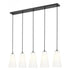 Z-Lite Farrell 5 Light Linear Chandelier in Brushed Nickel Finish Model: 3043P6-5L-BN