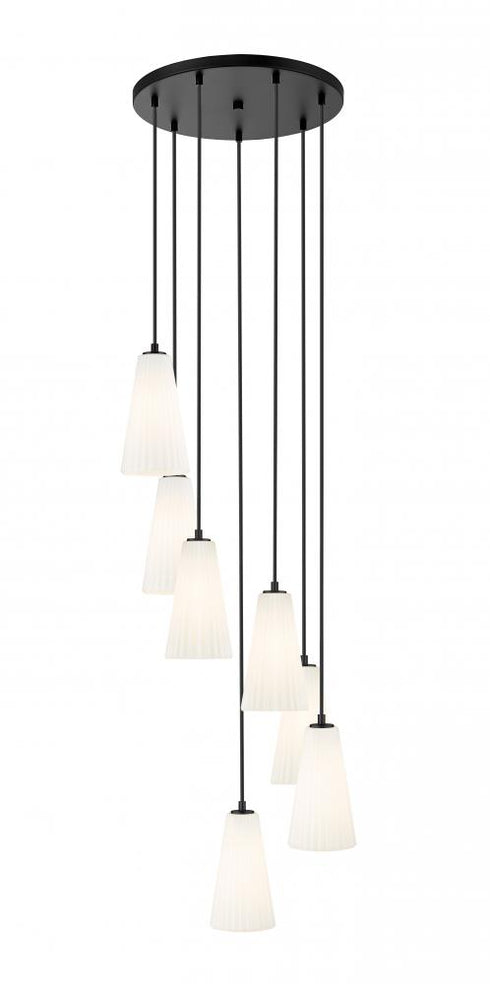 Z-Lite Farrell 7 Light Chandelier in Brushed Nickel Finish Model: 3043P6-7R-BN