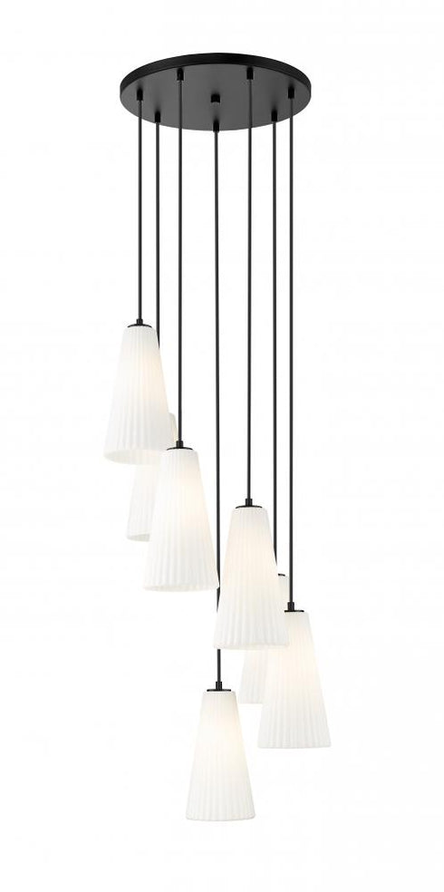 Z-Lite Farrell 7 Light Chandelier in Brushed Nickel Finish Model: 3043P7-7R-BN