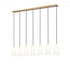 Z-Lite Farrell 7 Light Linear Chandelier in Brushed Nickel Finish Model: 3043P6-7L-BN