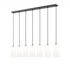 Z-Lite Farrell 7 Light Linear Chandelier in Brushed Nickel Finish Model: 3043P7-7L-BN