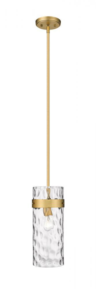 Z-Lite Fontaine 1 Light Pendant in Brushed Nickel Finish Model: 3035P6-BN