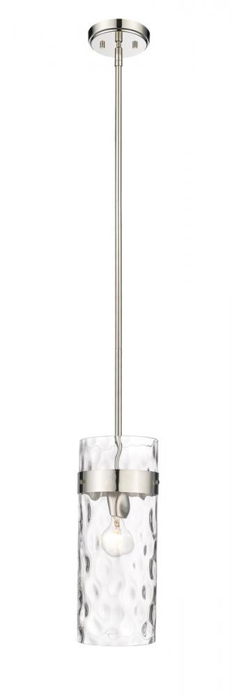 Z-Lite Fontaine 1 Light Pendant in Brushed Nickel Finish Model: 3035P6-BN