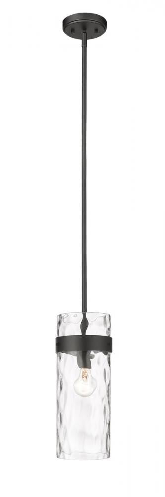 Z-Lite Fontaine 1 Light Pendant in Brushed Nickel Finish Model: 3035P6-BN