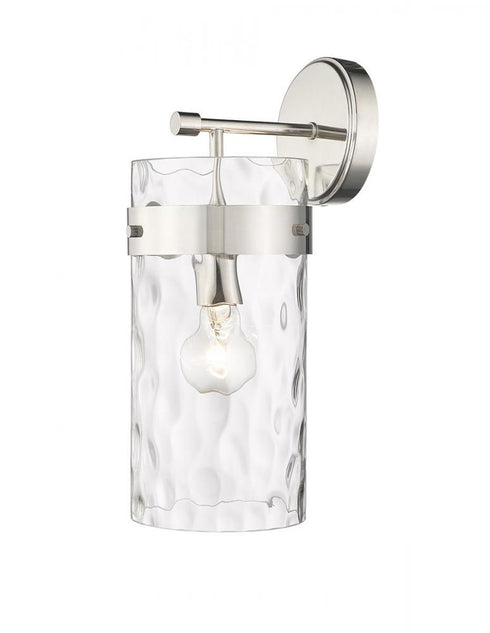 Z-Lite Fontaine 1 Light Wall Sconce in Brushed Nickel Finish Model: 3035-1SL-BN