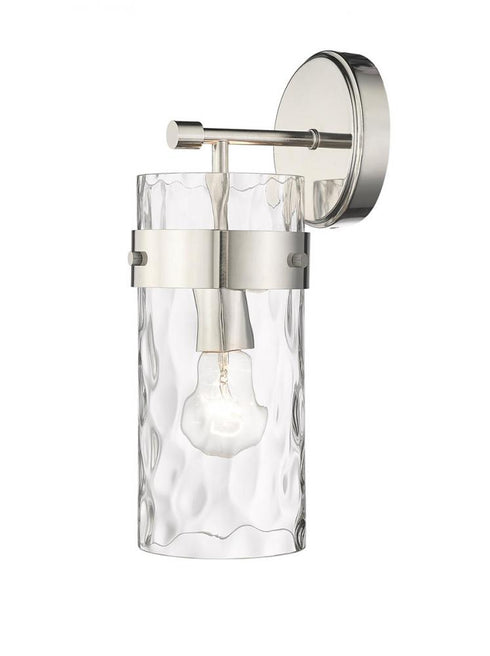 Z-Lite Fontaine 1 Light Wall Sconce in Brushed Nickel Finish Model: 3035-1SS-BN