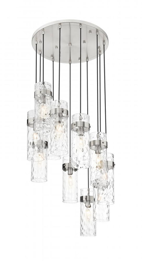 Z-Lite Fontaine 11 Light Chandelier in Brushed Nickel Finish Model: 7002P5-11R-BN
