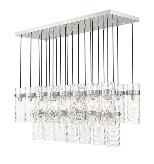 Z-Lite Fontaine 23 Light Linear Chandelier in Brushed Nickel Finish Model: 7002P5-23L-BN