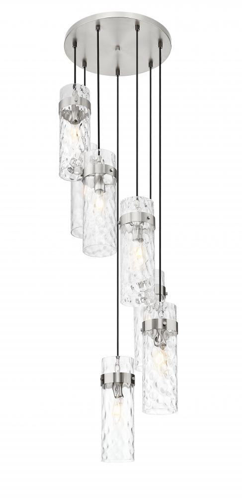 Z-Lite Fontaine 7 Light Chandelier in Brushed Nickel Finish Model: 7002P5-7R-BN