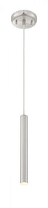 Z-Lite Forest 1 Light Pendant in Brushed Nickel Finish Model: 917MP12-BN-LED