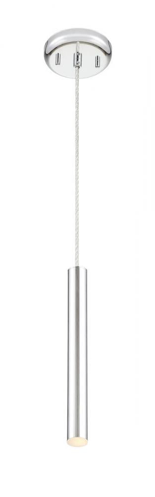 Z-Lite Forest 1 Light Pendant in Brushed Nickel Finish Model: 917MP12-BN-LED