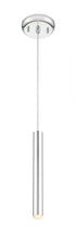 Z-Lite Forest 1 Light Pendant in Brushed Nickel Finish Model: 917MP12-BN-LED