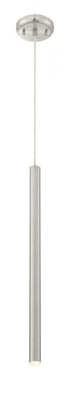 Z-Lite Forest 1 Light Pendant in Brushed Nickel Finish Model: 917MP24-BN-LED