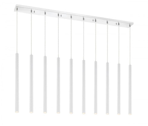 Z-Lite Forest 10 Light Linear Chandelier in Chrome Finish Model: 917MP24-BN-LED-10LCH