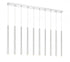Z-Lite Forest 10 Light Linear Chandelier in Chrome Finish Model: 917MP24-BN-LED-10LCH