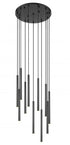 Z-Lite Forest 11 Light Chandelier in Brushed Nickel Finish Model: 919MP24-11R-BN-LED