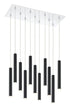 Z-Lite Forest 11 Light Chandelier in Chrome Finish Model: 917MP12-BN-LED-11LCH