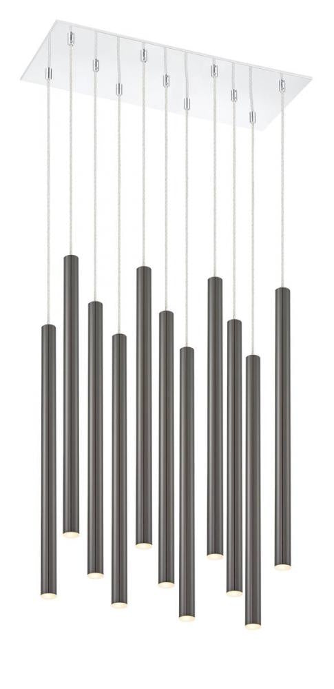 Z-Lite Forest 11 Light Chandelier in Chrome Finish Model: 917MP24-BN-LED-11LCH