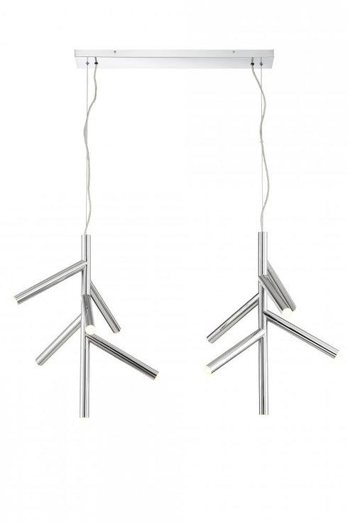 Z-Lite Forest 12 Light Linear Chandelier in Chrome Finish Model: 917-6CH-LED-2LCH