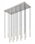 Z-Lite Forest 17 Light Linear Chandelier in Brushed Nickel Finish Model: 919MP12-17L-BN-LED