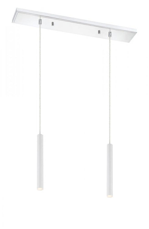 Z-Lite Forest 2 Light Linear Chandelier in Brushed Nickel Finish Model: 917MP12-BN-LED-2LBN
