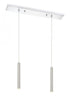 Z-Lite Forest 2 Light Linear Chandelier in Brushed Nickel Finish Model: 917MP12-BN-LED-2LBN