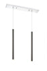Z-Lite Forest 2 Light Linear Chandelier in Brushed Nickel Finish Model: 917MP24-BN-LED-2LBN