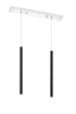 Z-Lite Forest 2 Light Linear Chandelier in Brushed Nickel Finish Model: 917MP24-BN-LED-2LBN