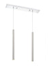 Z-Lite Forest 2 Light Linear Chandelier in Brushed Nickel Finish Model: 917MP24-BN-LED-2LBN