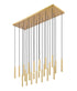 Z-Lite Forest 23 Light Linear Chandelier in Brushed Nickel Finish Model: 919MP12-23L-BN-LED