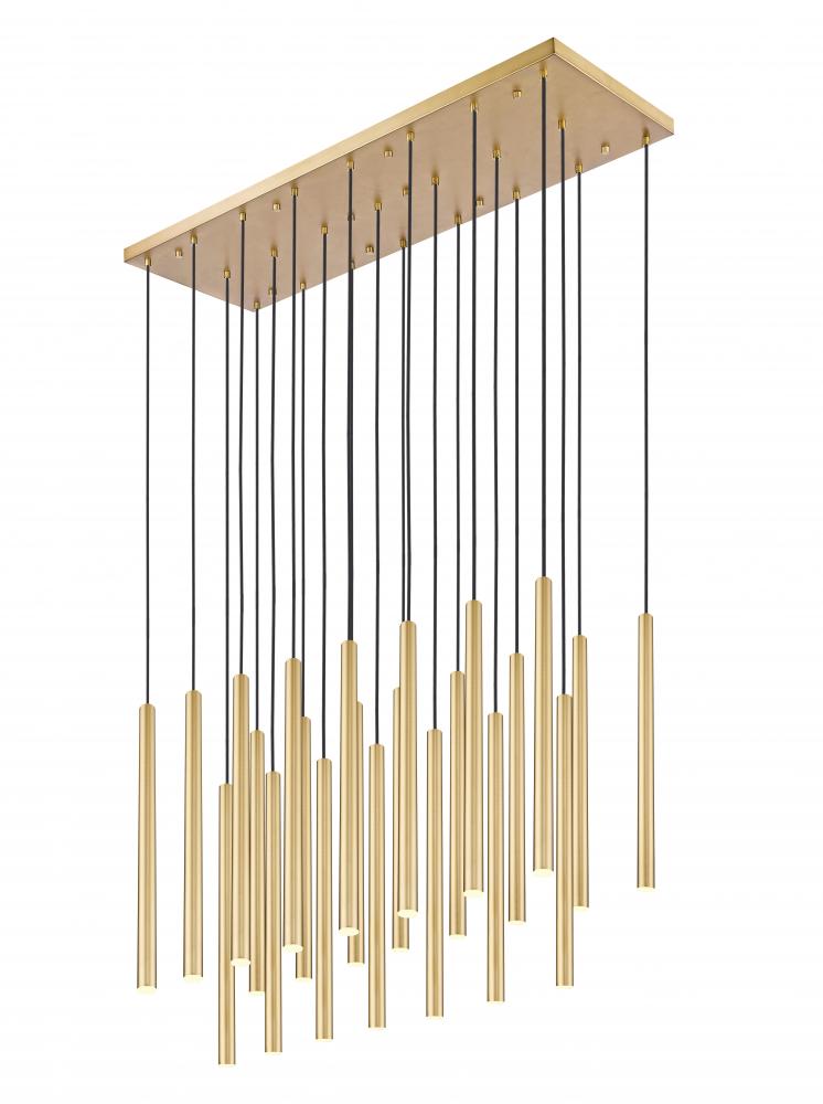 Z-Lite Forest 23 Light Linear Chandelier in Brushed Nickel Finish Mode ...