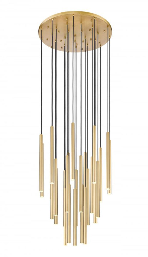 Z-Lite Forest 27 Light Chandelier in Brushed Nickel Finish Model: 919MP24-27R-BN-LED