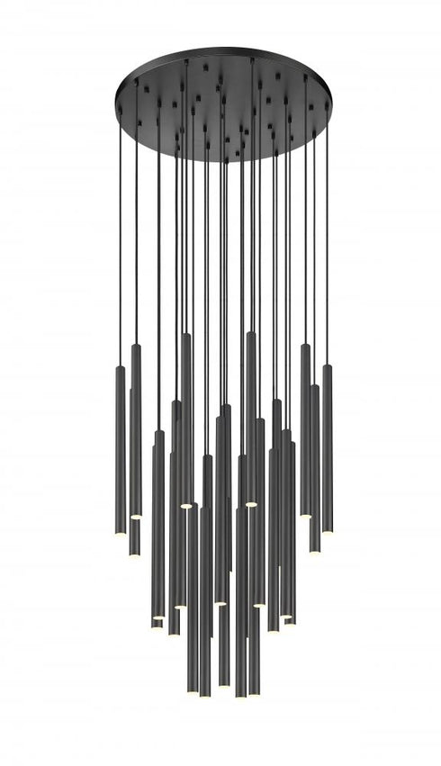Z-Lite Forest 27 Light Chandelier in Brushed Nickel Finish Model: 919MP24-27R-BN-LED