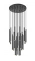 Z-Lite Forest 27 Light Chandelier in Brushed Nickel Finish Model: 919MP24-27R-BN-LED
