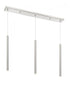 Z-Lite Forest 3 Light Linear Chandelier in Brushed Nickel Finish Model: 917MP24-BN-LED-3LBN