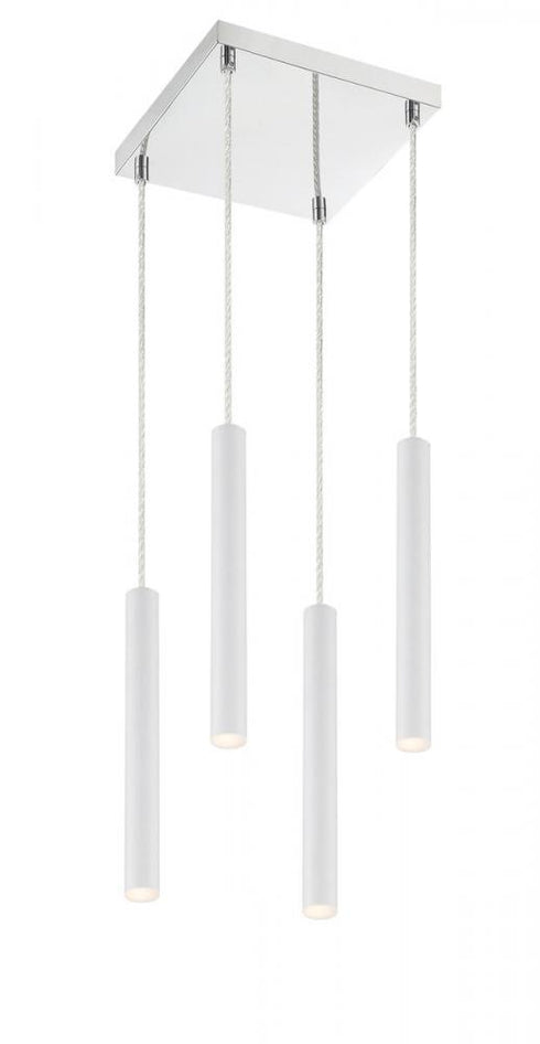 Z-Lite Forest 4 Light Chandelier in Chrome Finish Model: 917MP12-BN-LED-4SCH
