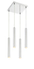 Z-Lite Forest 4 Light Chandelier in Chrome Finish Model: 917MP12-BN-LED-4SCH