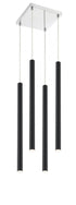 Z-Lite Forest 4 Light Chandelier in Chrome Finish Model: 917MP24-BN-LED-4SCH